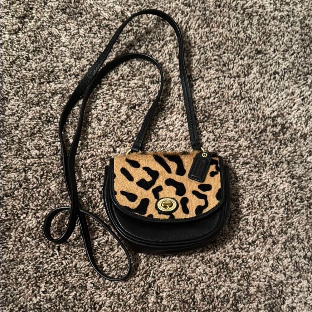 Coach Leopard Print mini Crossbody Bag